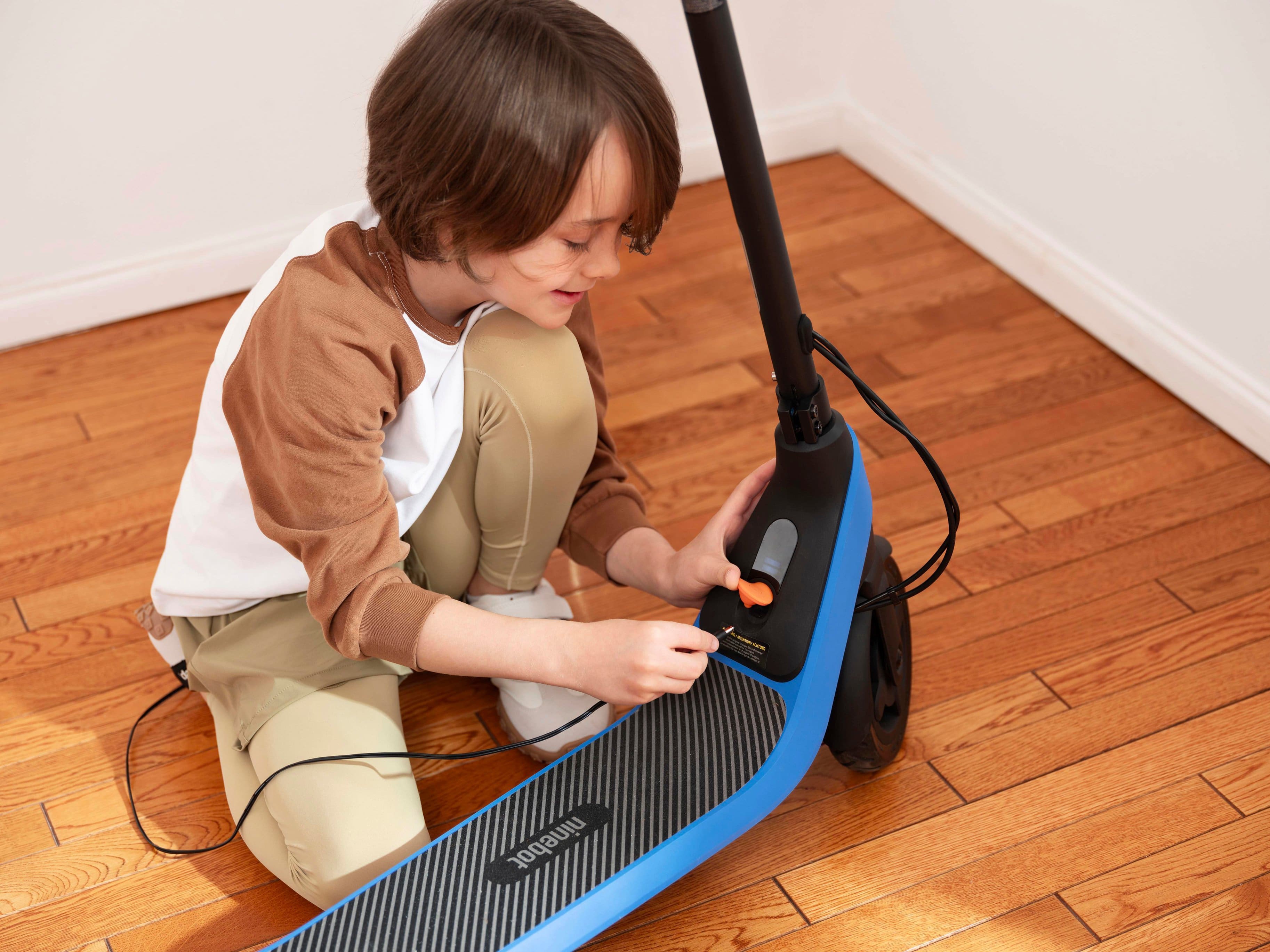 Alt View 18. Segway - C2 Lite Kids Electric Kick Scooter w/5.6 mi Max Operating Range & 9.9 mph Max Speed - Blue.