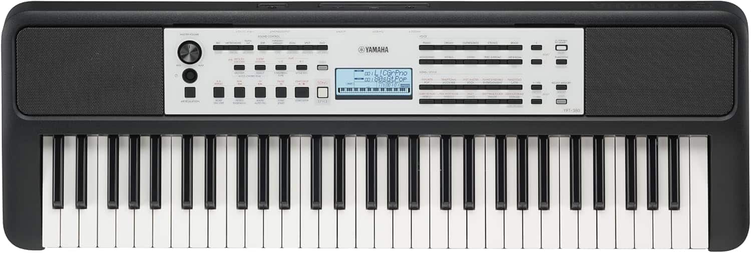 Yamaha - YPT-380 61-Key Portable Keyboard - Black