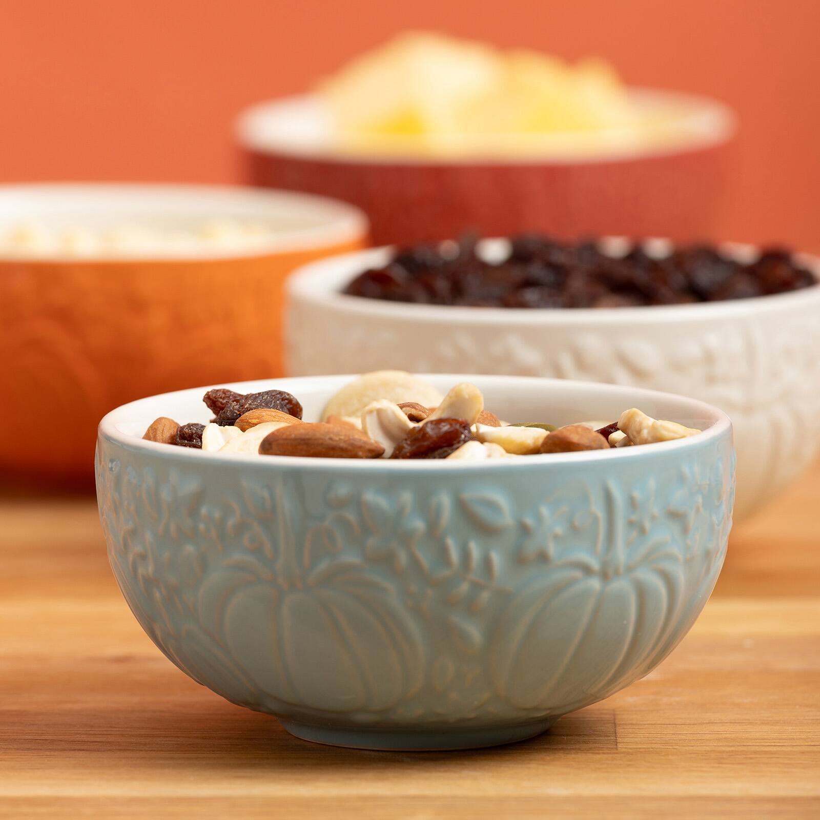 Alt View 3. Mason Cash - Home Set of 4 Mini Pumpkin Bowls, 5.9-Ounce - Multicolored.