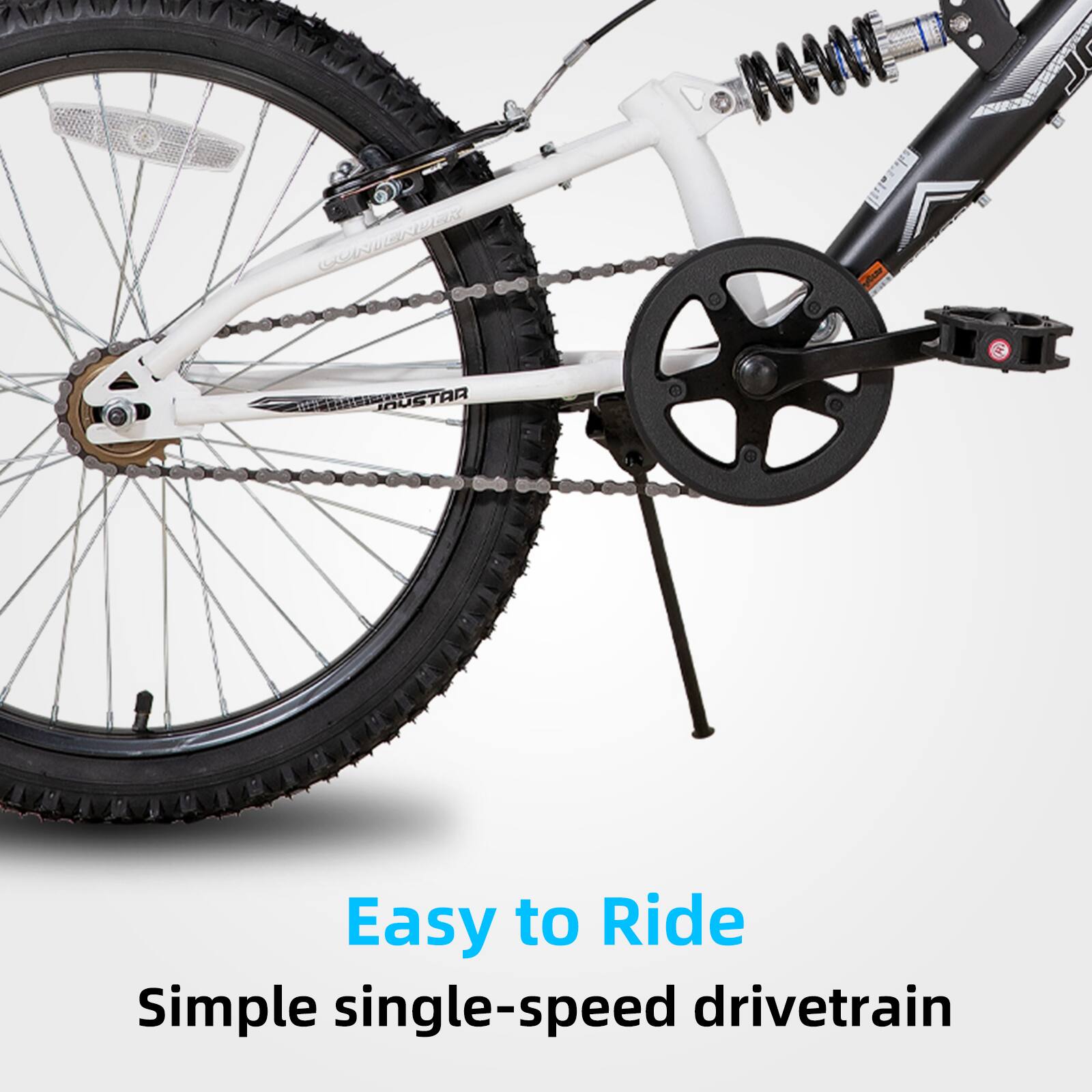 Easy to Ride  
Simple single-speed drivetrain