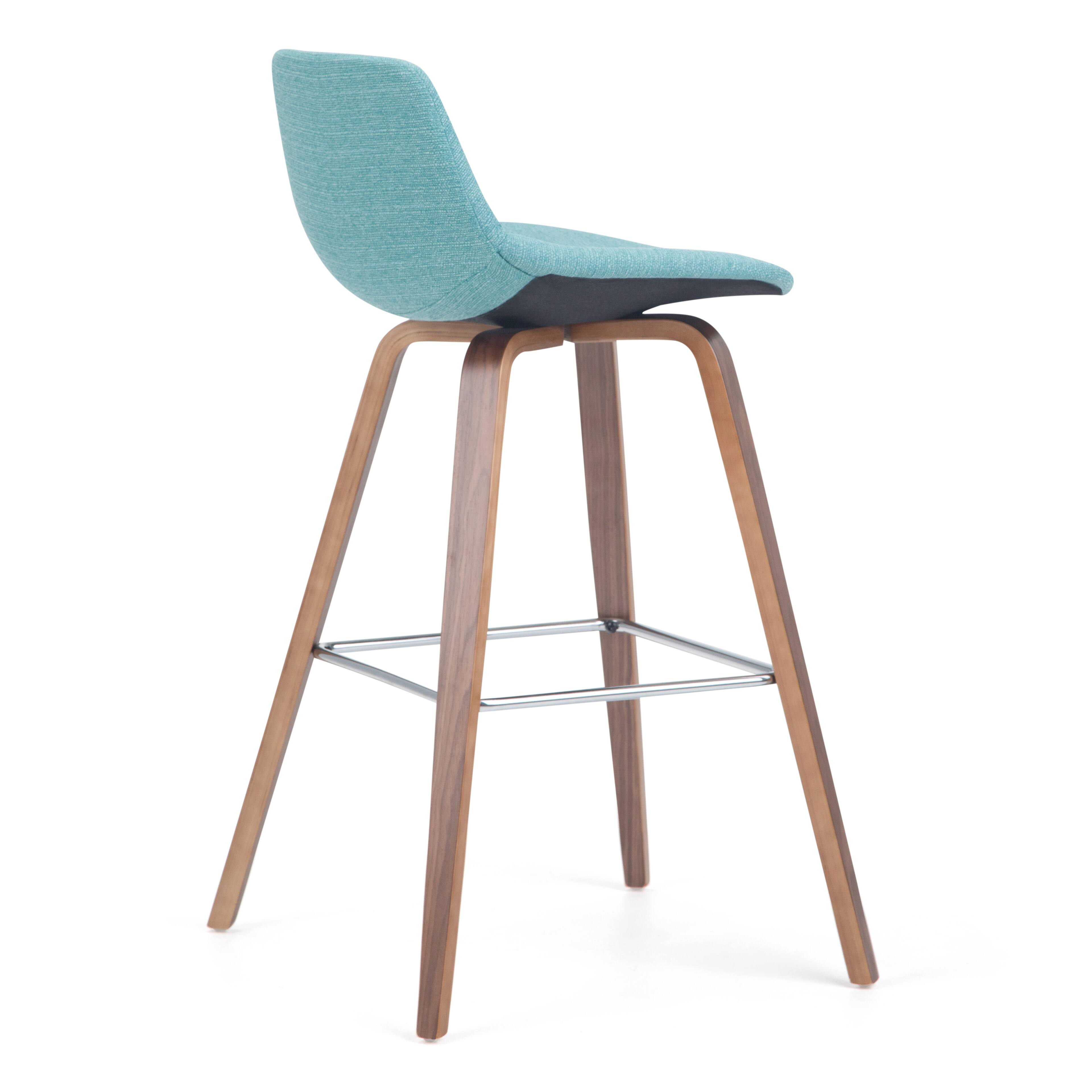 Alt View 16. Simpli Home - Randolph Bentwood Counter Height Stool (Set of 2) - Aqua Blue.