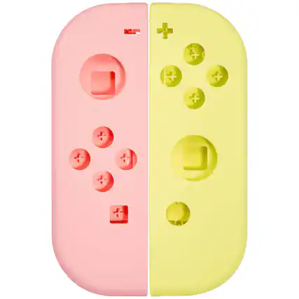 Front. MobileSentrix - Housing Shell Compatible For Nintendo Switch Joy Con Controller - Pink & Yellow - Pink/Yellow.