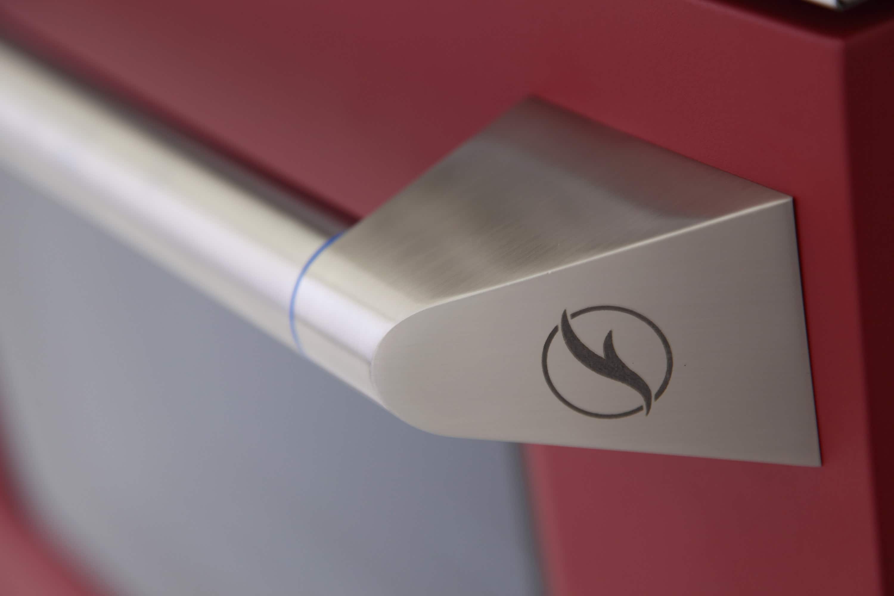 Alt View 3. Kucht - 36 in. 5.2 cu. ft. Natural Gas Range with Sealed Burners and Convection Oven in Red - Red.