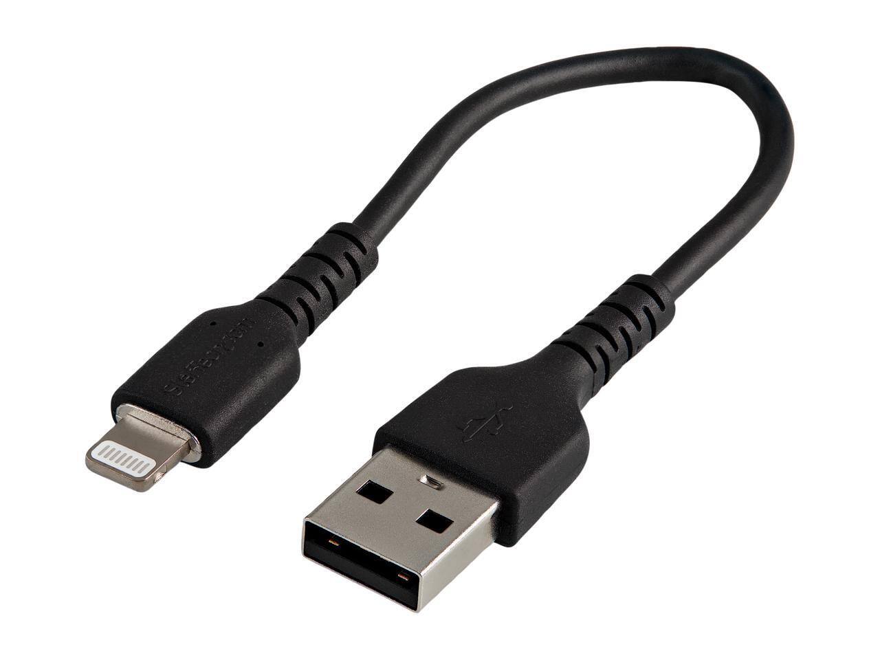 Alt View 1. StarTech.com - StarTech.com 15cm USB A to Lightning Cable - Durable, Aramid Fiber, MFI Certified (RUSBLTMM15CMB).