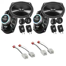 NVX - 2010-2018 Ram 2500/3500 - 6x9" N-Series Complete Speaker Upgrade Kit - Black