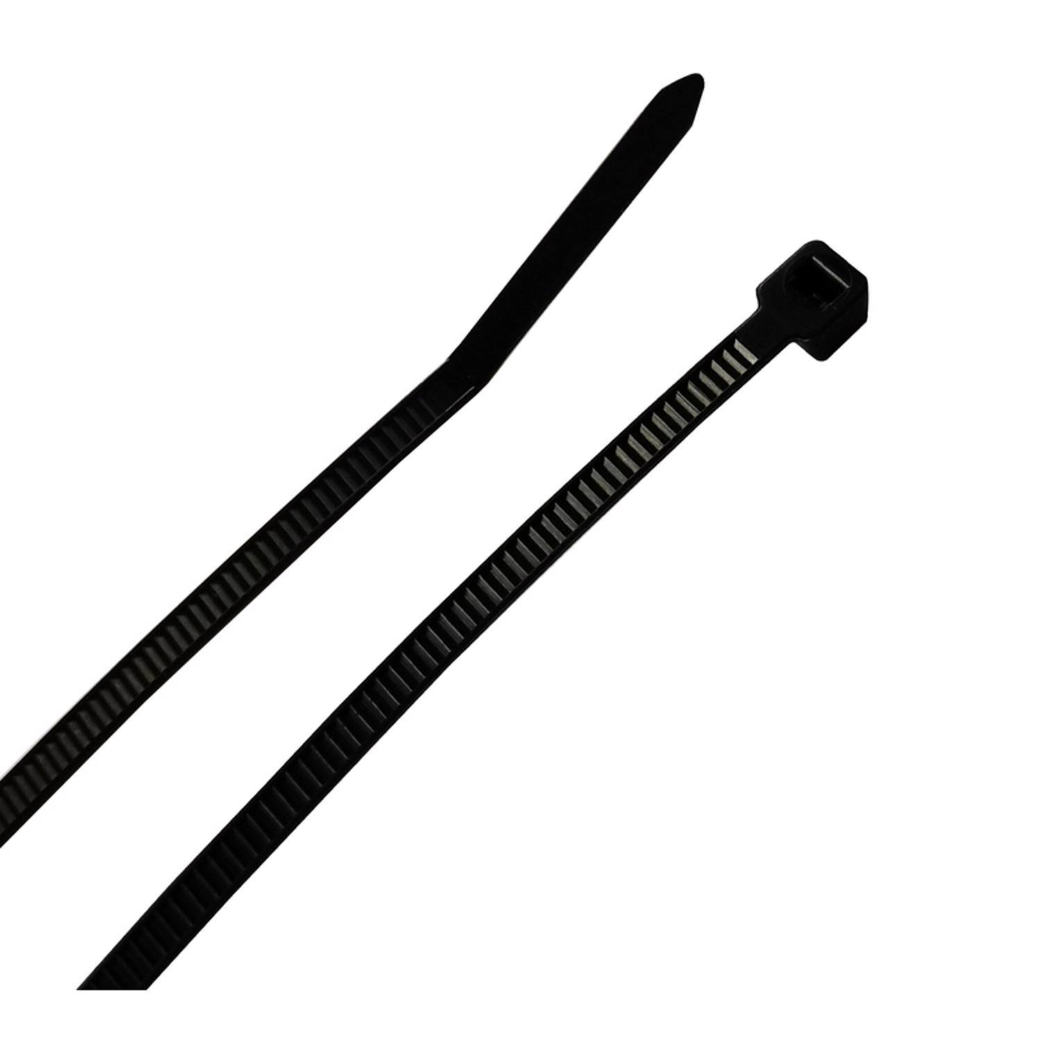 Front. Steel Grip - Steel Grip 4 in. L Black Cable Tie 100 pk.