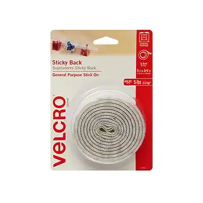 Sticky Back
Sujetadores Sticky Back
General Purpose Stick On
VELCRO®
1" x 34"
5 lbs 22kg
5 x 1" x 34"