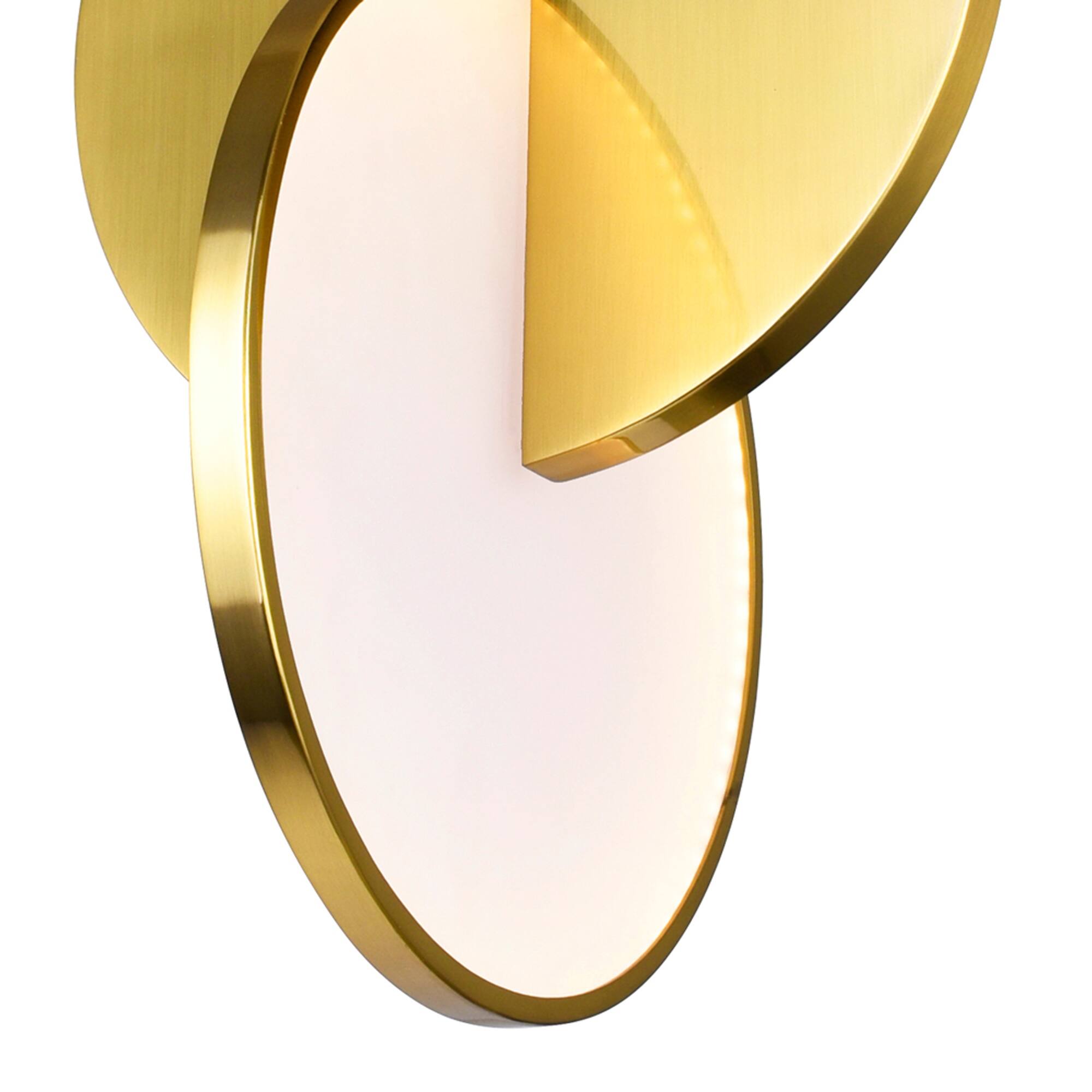 Alt View 1. CWI Lighting - Tranche LED Pendant With Brushed Brass Finish - Brushed Brass.