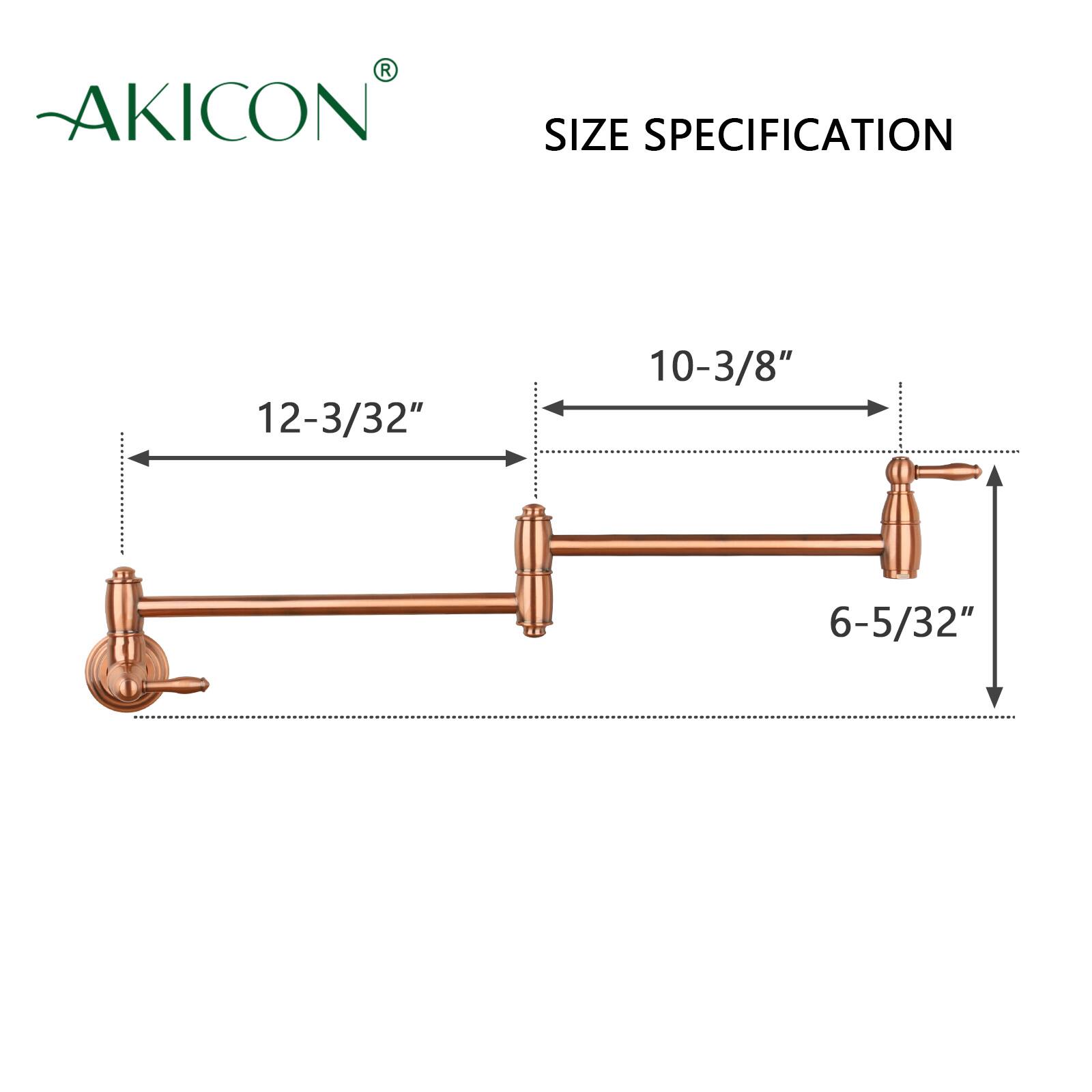 AKICON SIZE SPECIFICATION  
12-3/32"  
10-3/8"  
6-5/32"
