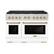 Front. ZLINE - ZLINE Autograph 48" Paramount Double Oven Dual Fuel Range with White and Bronze Accents (SDRZ-WM-48-CB) - White.