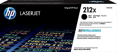 hp LASERJET
Original HP Toner
212x
W2120K
Black / Toner Negro / Noir / 黒
High Yield Toner Cartridge / Cartouche de toner haute capacité / Cartucho de toner de alta capacidad / 高容量トナー
JETINTELLIGENCE
Powerful printing. Energy smart!
Impresión potente. Inteligencia energética!
Impresión potente. Inteligencia energética!
HP LaserJet Enterprise / HP LaserJet Enterprise Flow
M554, M555, M578
M554, M555, M578