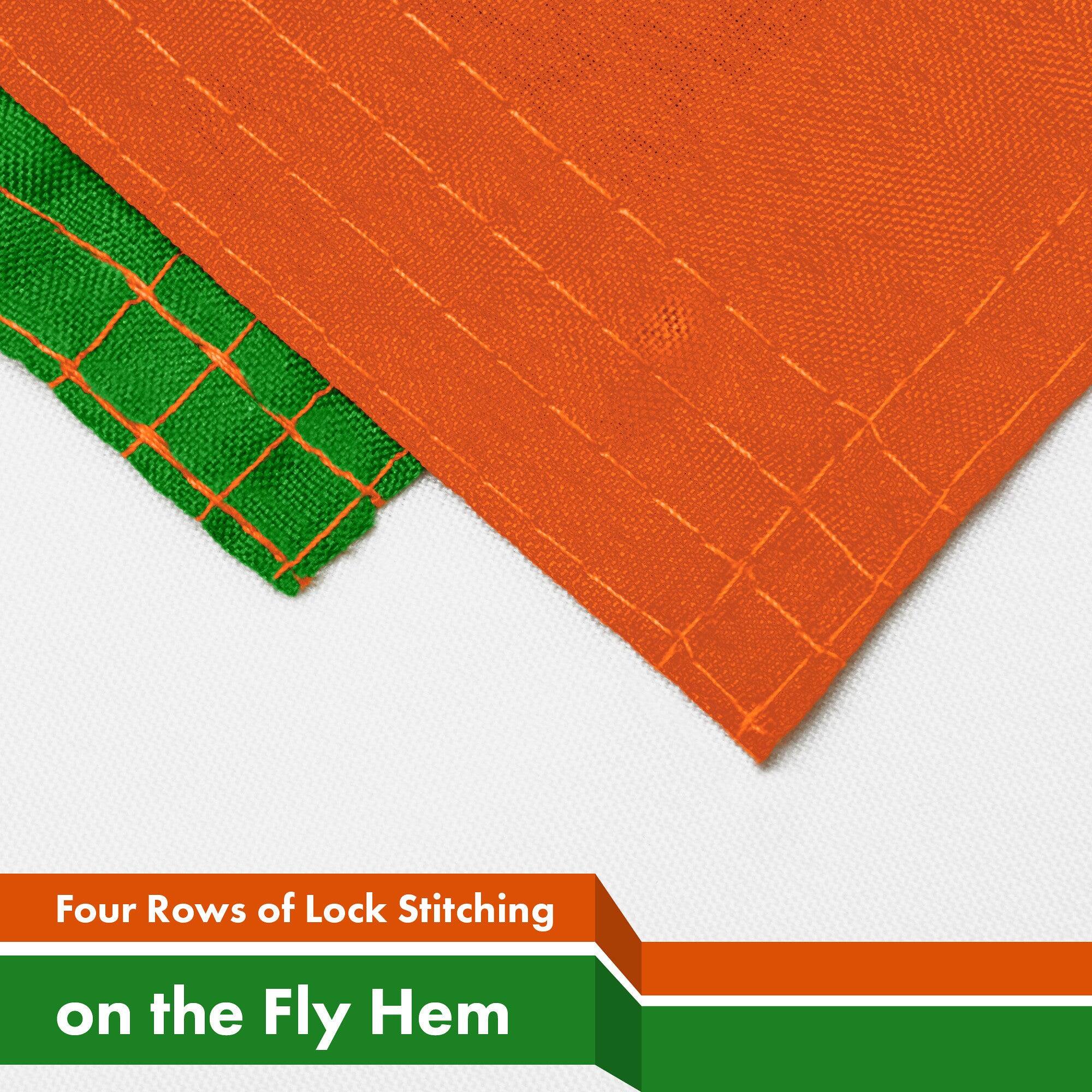 Four Rows of Lock Stitching on the Fly Hem