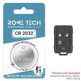 RomeTech - Replacement Battery for Key Fob - GMC Yukon 2015-2020
