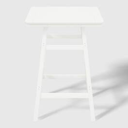 WestinTrends - Malibu 30" Square Outdoor Patio Bistro Bar Table With Umbrella Hole - White
