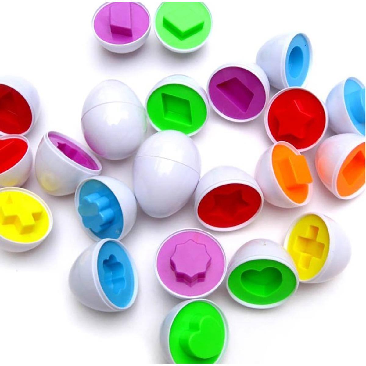Alt View 1. JuzToys - Educational Learning Matching Shape And Color Eggs Game For Toddlers, Educational Toys - Multicolored.