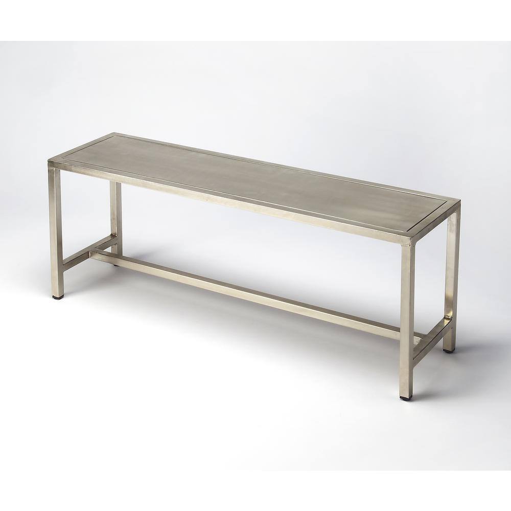 Alt View 1. Butler Specialty - Tribeca Iron 43.5"W Bench - Silver.