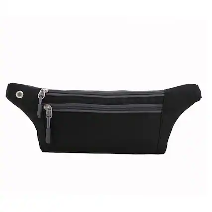 Front. XGear Fitness - Waterproof Fanny Pack for Running and Travel - Black.