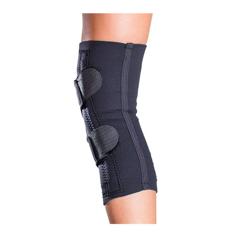Angle. DonJoy - DonJoy Lateral J Patella XL Hingeless Right Knee Support Brace with Drytex Body - Black.