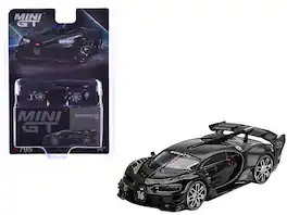 Bugatti Vision Gran Turismo Limited Edition 1/64 Diecast Model Car by Mini GT - Black and Carbon