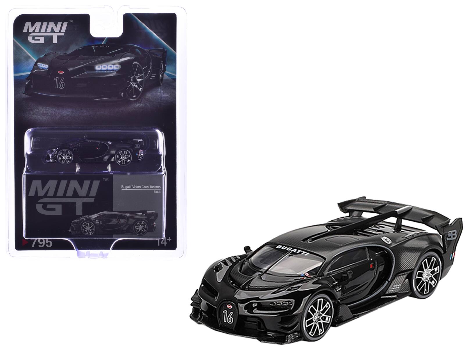 MINI GT  
Bugatti Vision Gran Turismo  
16  
795  
14+