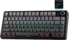 EPOMAKER X Aula F75 MAX 75% Gasket Wireless Mechanical Keyboard with TFT Screen and Knob - Black Gradient