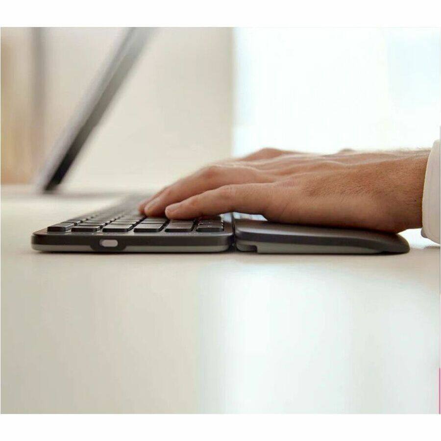 Alt View 4. Contour Design - Contour Balance Full-Size Keyboard Wireless US Layout - Wireless Connectivity - Bluetooth/RF - Full-size - 5.1 - 2.40 - Black.