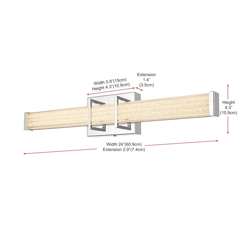 Living District - Ivaan 24 Inch Led Wall Sconce In - Chrome price history on PriceWatchPro