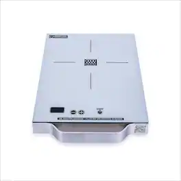 Equator - 11" Portable 1 Burner Induction Electric Cooktop LIGHT Aluminum Handle | 6 Heat Levels 110V - Silver