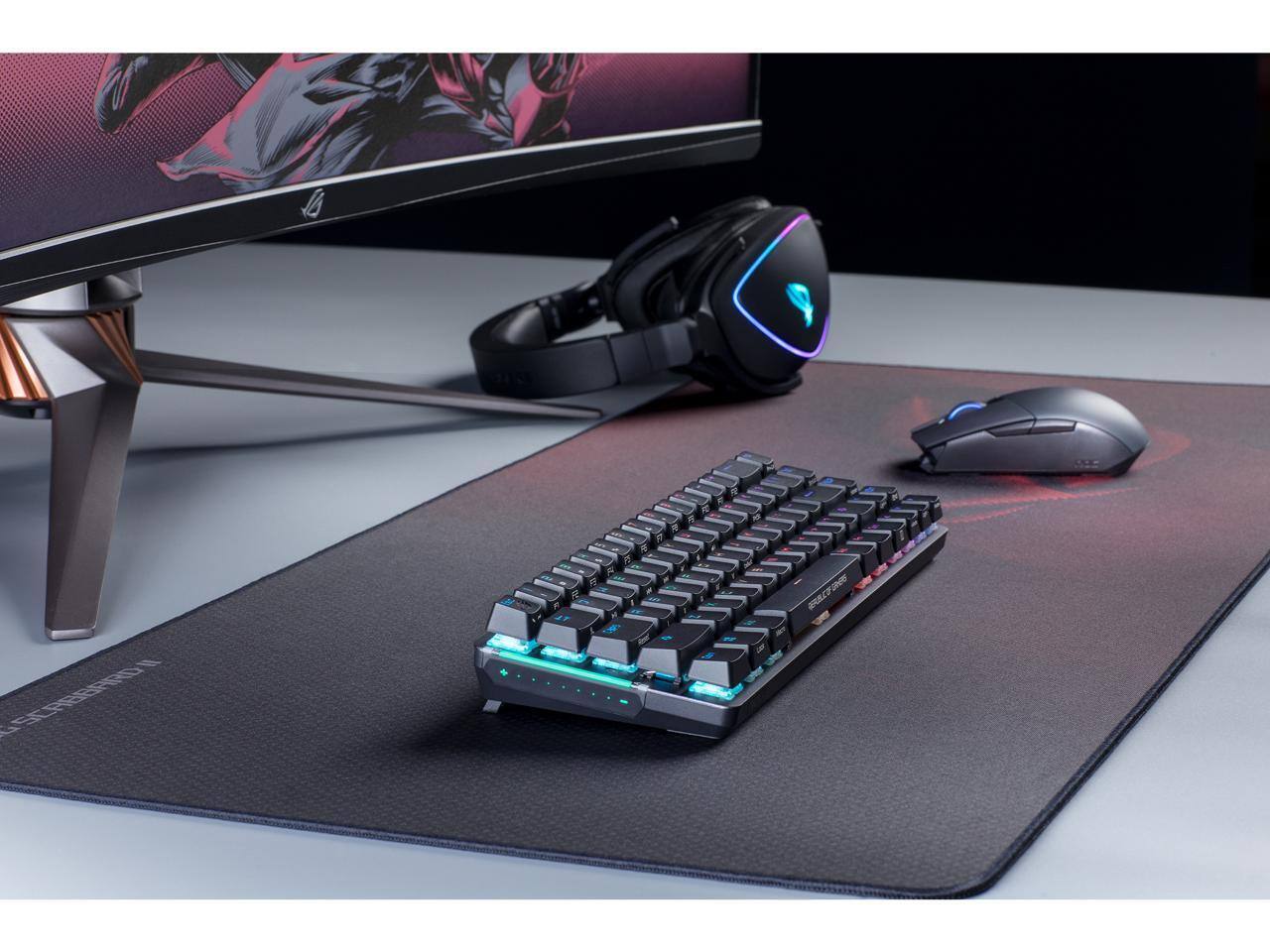 Alt View 5. ASUS - ASUS NC08 ROG Scabbard II Mouse Pad, Nano Tech, Water/Oil/Dust-Repellent - Black.