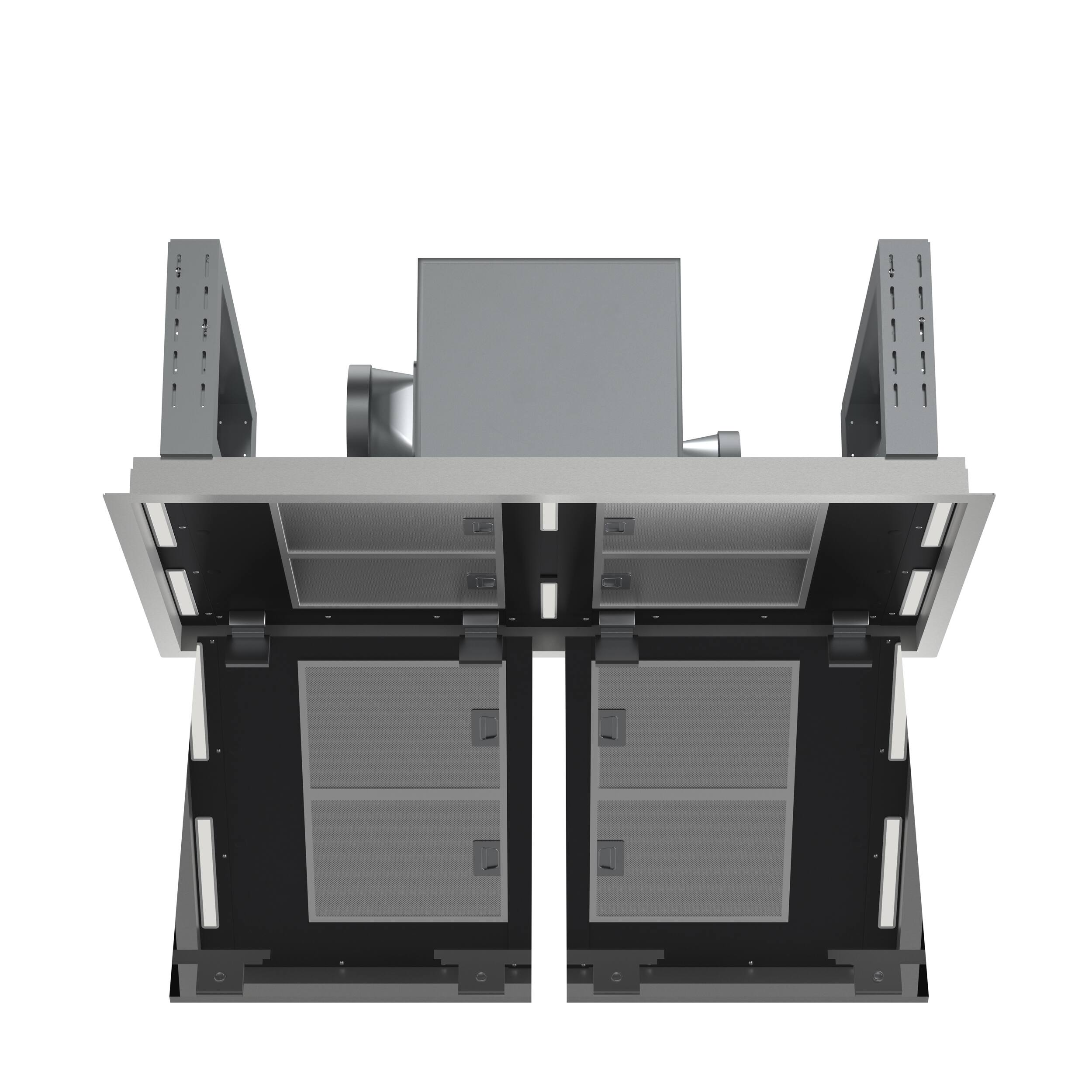 Alt View 2. Forno Appliances - Arezzo 44" Ceiling Range Hood with Perimetric Heat, Odor, Gases and Steam Air Capture - Stainless steel.