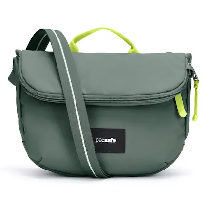 Front. Pacsafe - GO Saddle Crossbody - Spruce Green.