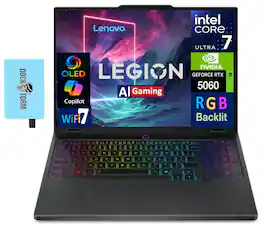 Lenovo - Legion 5i Laptop 15.1 WQXGA (Intel Core Ultra 7 255HX, 16GB DDR5, 512GB SSD, Win 11 Home) w/USB Hub - Eclipse Black