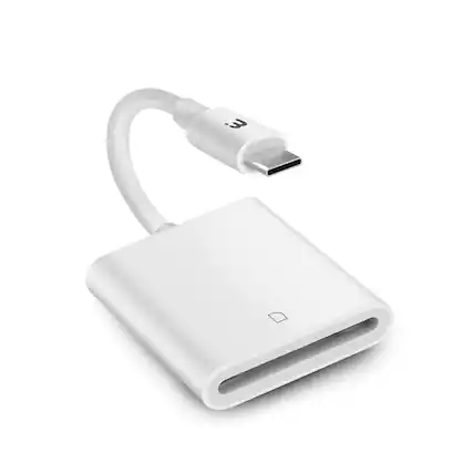 Front. Mybat Pro - MyBat Pro USB-C to SD Card Reader - White - White.