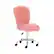 Front. Linon Home Décor - Larabee Plush Faux Fur Adjustable Office Chair With Chrome Base - Blush Pink.