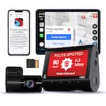 Cobra - SC 250R 4K Dual-View Front & Rear Dash Cam, works with Apple CarPlay/Android Auto - Black