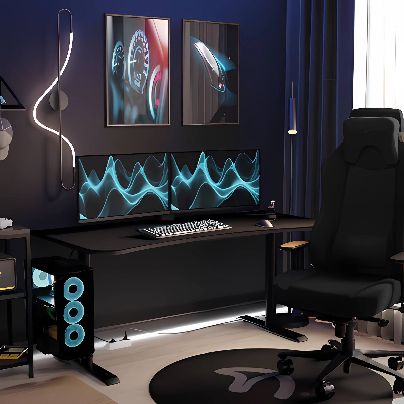 Back. Arozzi - Arozzi – Nova 27" IPS QHD 180Hz Gaming Monitor – Black - Black.