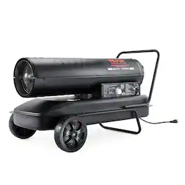 VEVOR - Kerosene Forced Air Heater, 175000 BTU Portable Air Space Heater with Thermostat, 13.2 Gallon Tank Energy-Efficient - Black