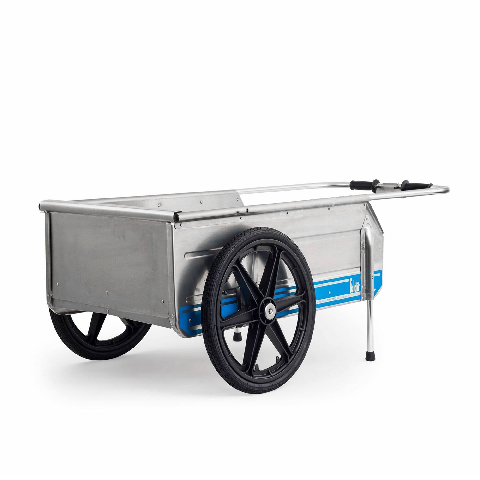 Alt View 4. Tipke Manufacturing Company - Tipke Manufacturing Company Foldit Do It All Aluminum Folding Cart, Blue Stripe - Blue Trim.