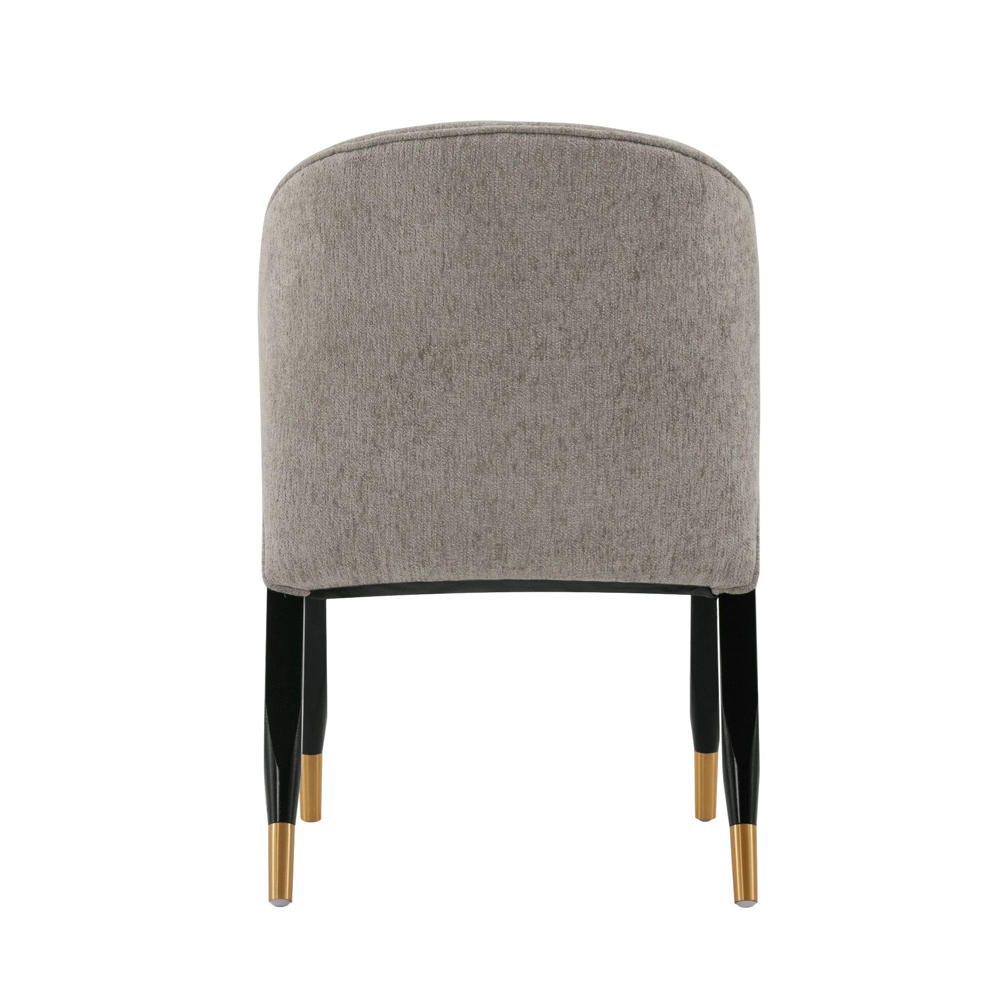 Alt View 4. Manhattan Comfort - Ola Modern Wood Chenille Dining Chair - Set of 2 - Stone.