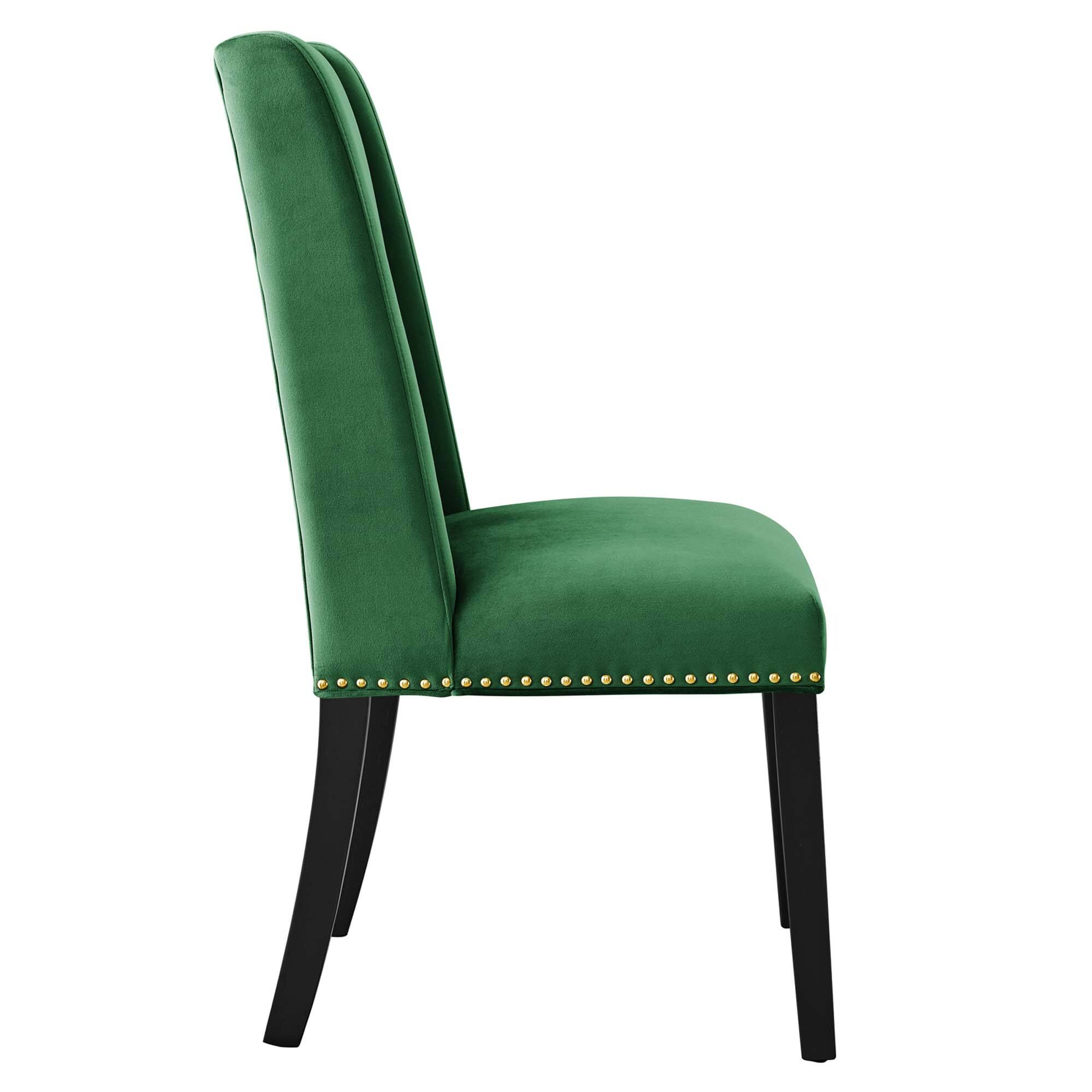 Alt View 2. Modway - Baron Performance Velvet Dining Chairs Set of 2 by Modway - Emerald.