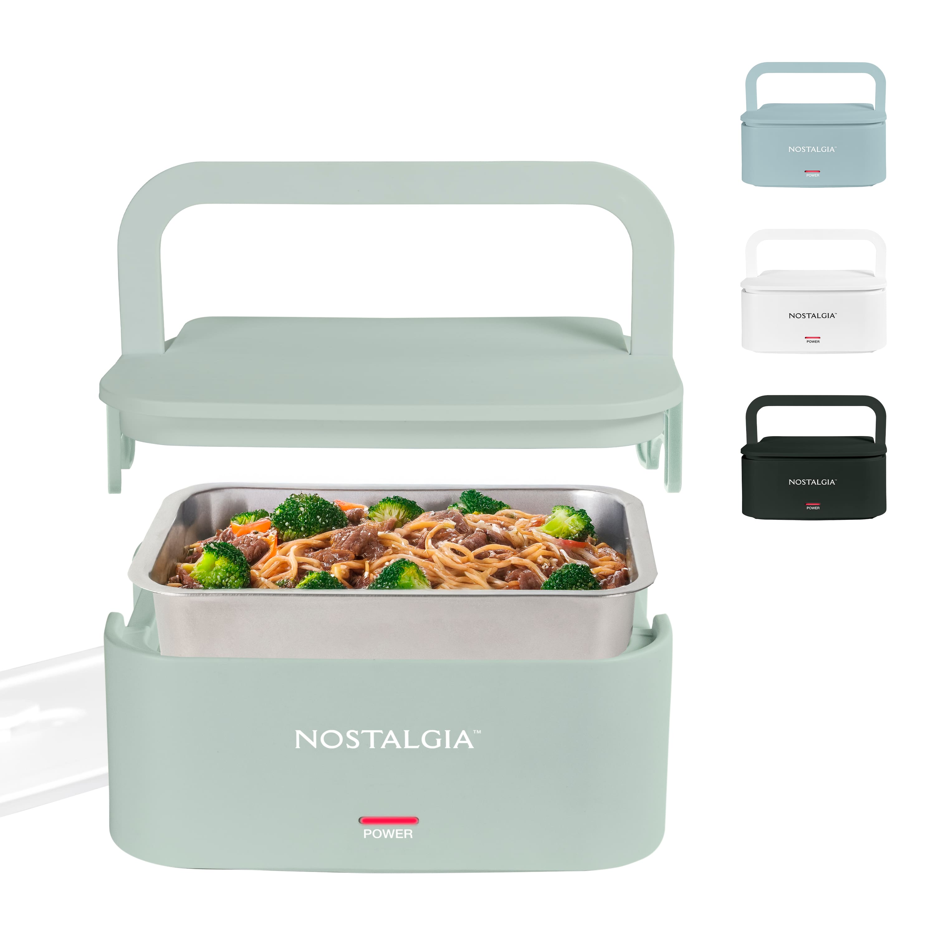Nostalgia - 32-oz. Portable Heated Lunch Box - Sage