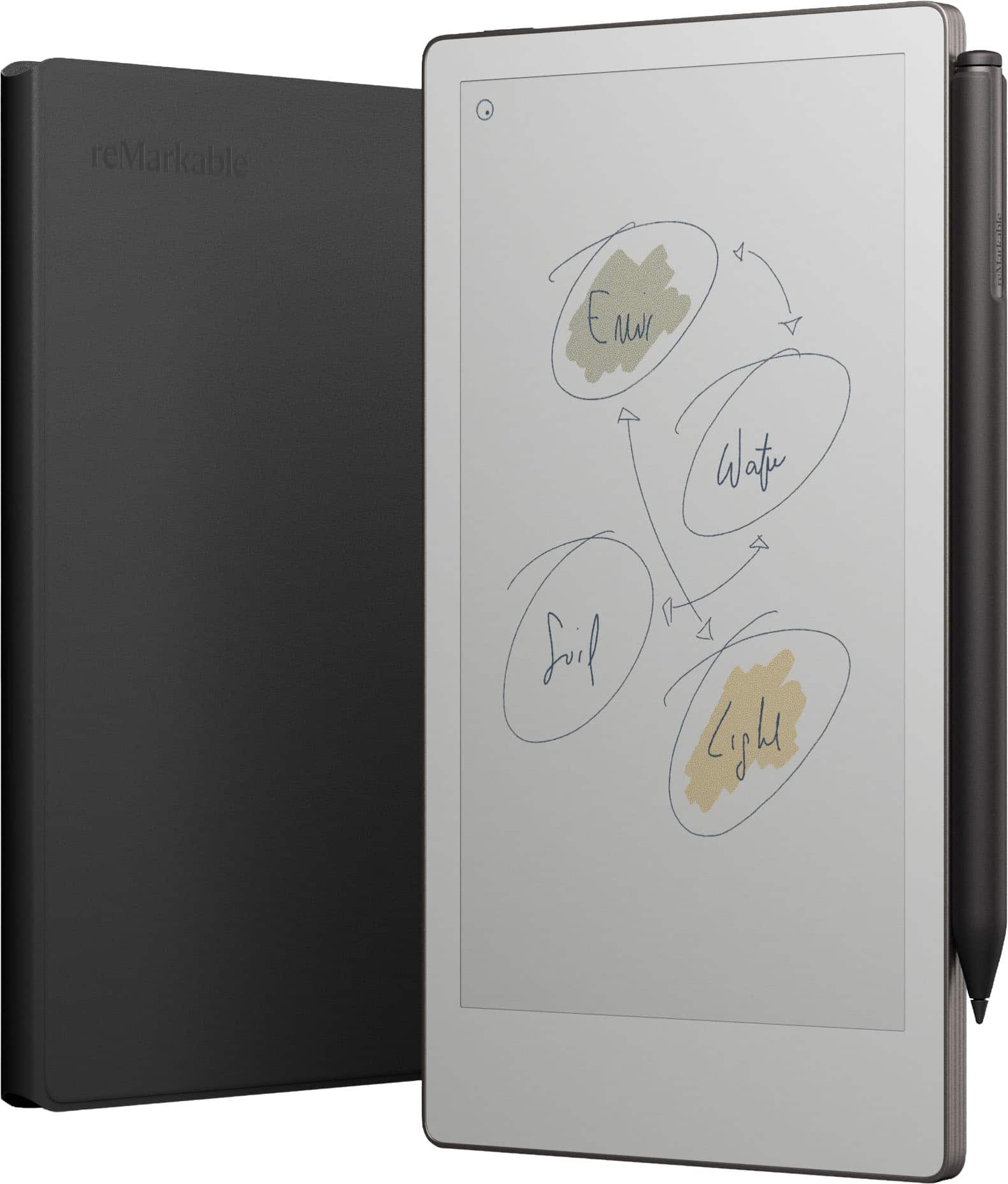 reMarkable - Paper Pro Move - 7.3" Paper Tablet with Marker Plus and Premium Leather Book Folio - Black - Alt_View_Zoom_1