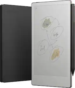 reMarkable - Paper Pro Move - 7.3" Paper Tablet with Marker Plus and Premium Leather Book Folio - Black