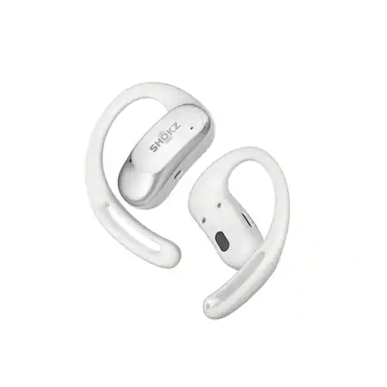 Front. Shokz - OpenFit Air Open-Ear True Wireless Earbuds - White.
