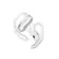 Front. Shokz - OpenFit Air Open-Ear True Wireless Earbuds - White.