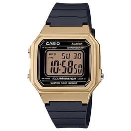 Casio - Men's Classic Digital Watch with Gold Accents - W-217HM-9AV - Black