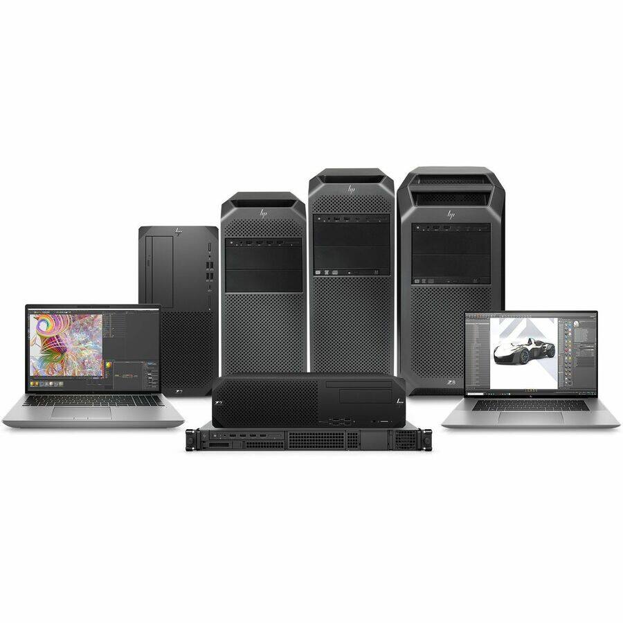 Alt View 2. HP - HP Z2 G9 Workstation - 1 Core i7 14th Gen i7-14700 - 32 GB - 1 TB SSD - Tower - Black - Smart Buy - Intel W680 Chip - Black.