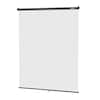 Front. RAUBAY - 5′ x 7.2′ Pull Down White Screen Backdrop Retractable Collapsible Wall-Mount Background - White.