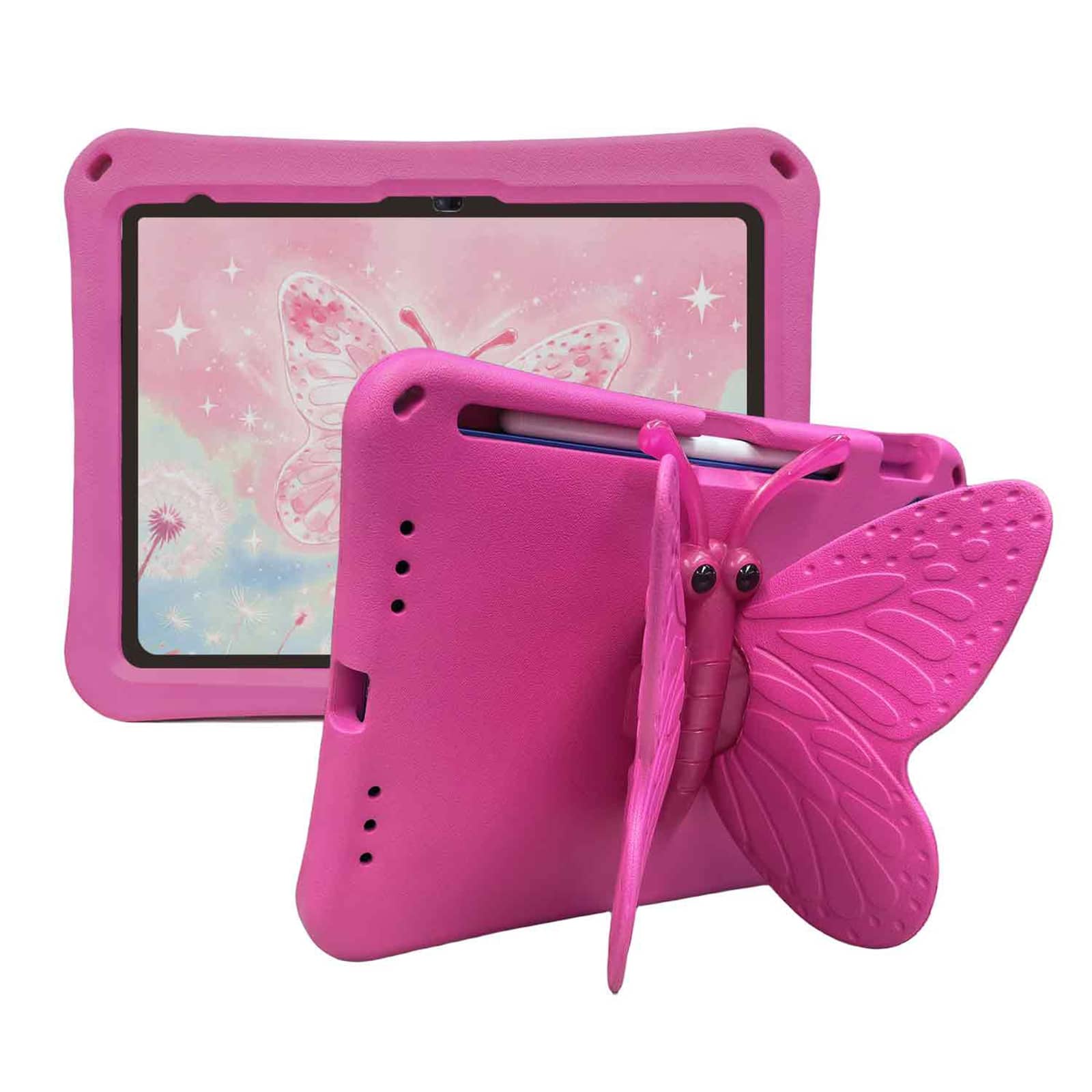 "UUCOVER - Butterfly Case for iPad (A16) 11-inch 2025/iPad 10th Gen 10.9"" 2022,Shockproof EVA Kids Case 360° Rotating Stand Cover - Rose" price history on PriceWatchPro