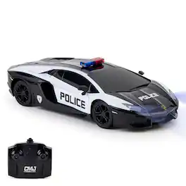 CMJ RC Cars - CMJ RC Cars: Lamborghini Aventador Police - 1:24 Scale, 2.4GHz, LED Headlights